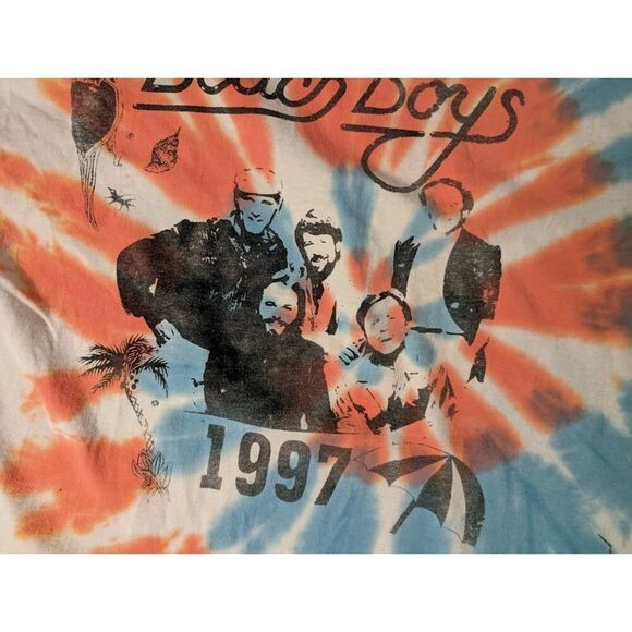 Beach Boys 1997 4th Of July Rock Delaware Red/Blue Tie Dye Shirt XL Shirt - Picture 7 of 8